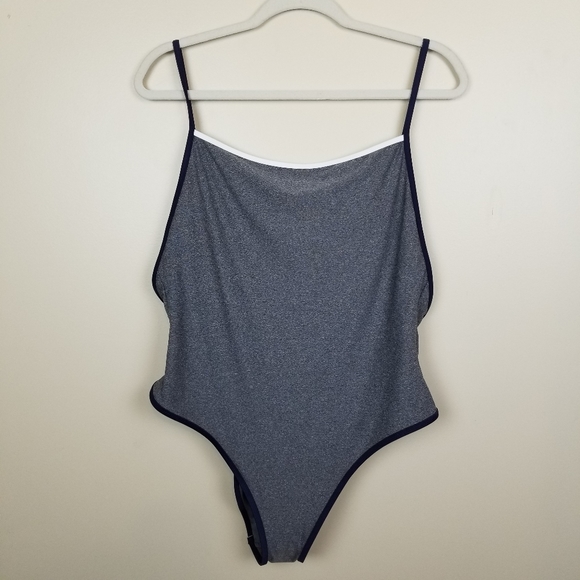 NWOT Aerie Gray One Piece Swimsuit size XL - Picture 2 of 8